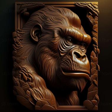 3D model gorilla (STL)